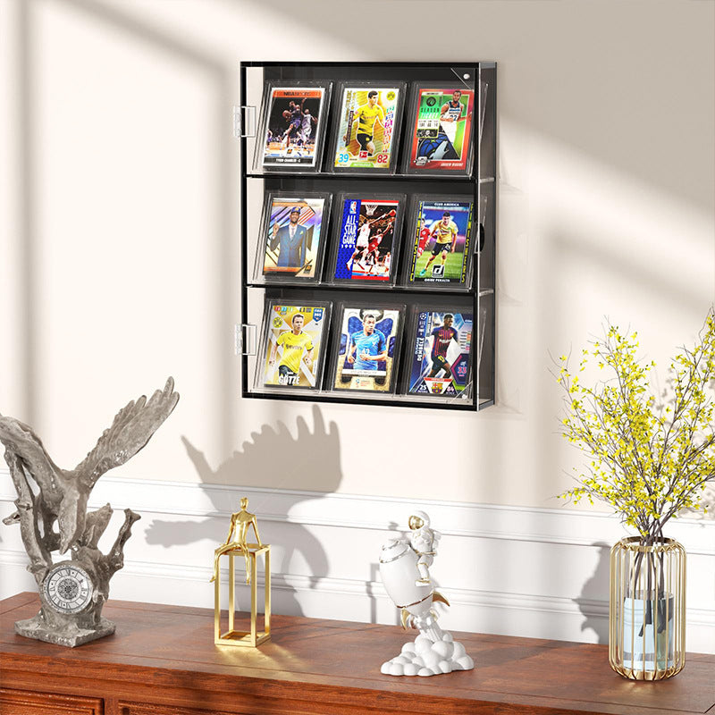 Trading Card Acrylic Display Frame,HD Hangable Graded Card Cabinet,For Sports Game Card