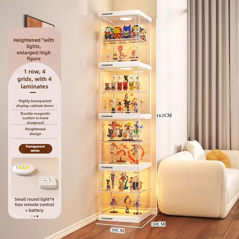Hand-made Display Cabinet Transparent Ornaments Blind Box Dustproof Acrylic