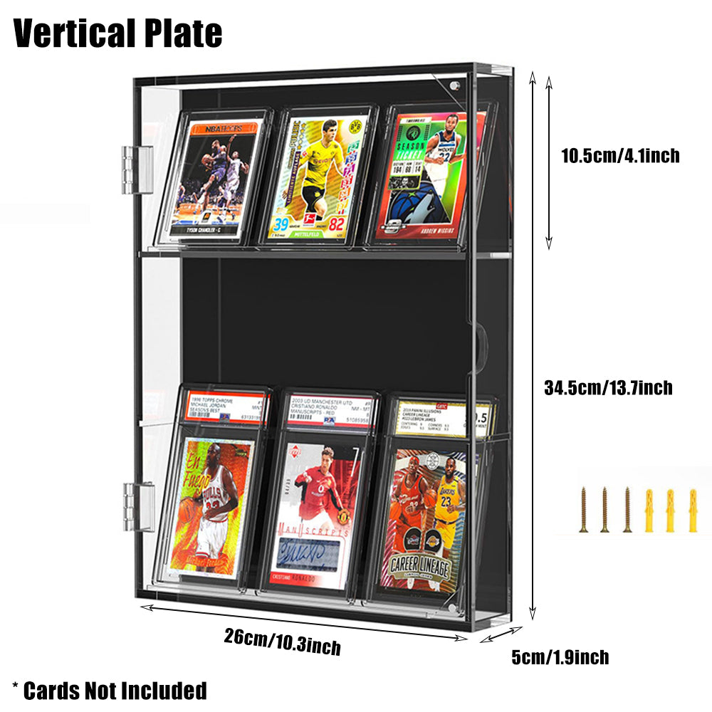 Trading Card Acrylic Display Frame,HD Hangable Graded Card Cabinet,For Sports Game Card